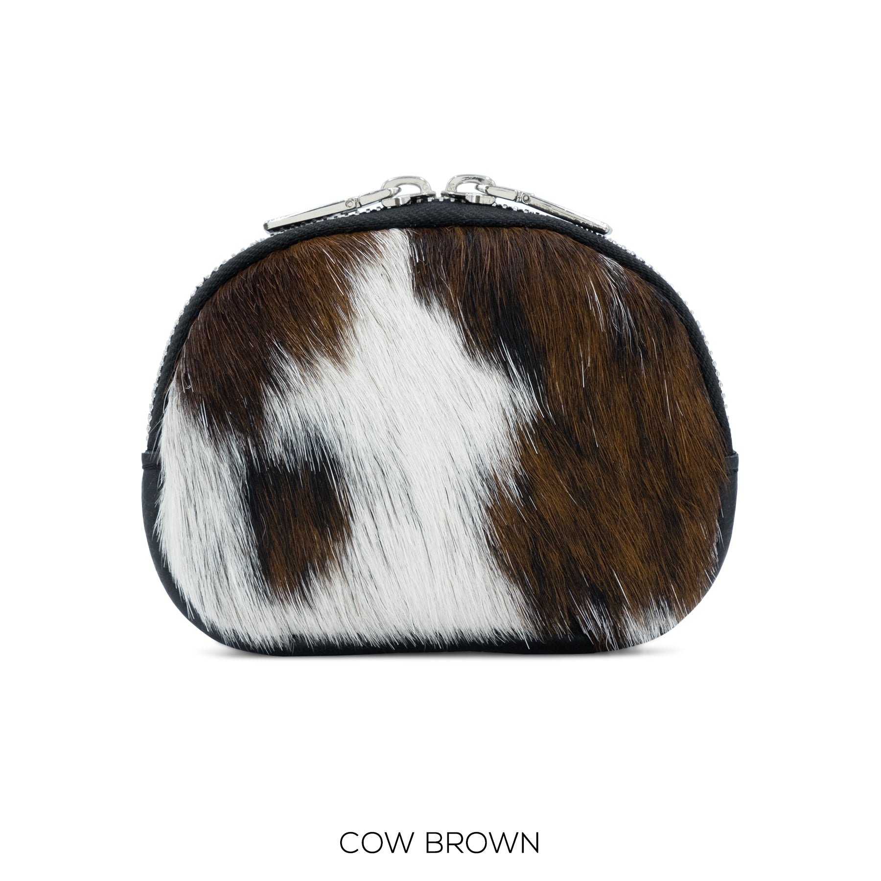 Brown Cow Print Leather Purse