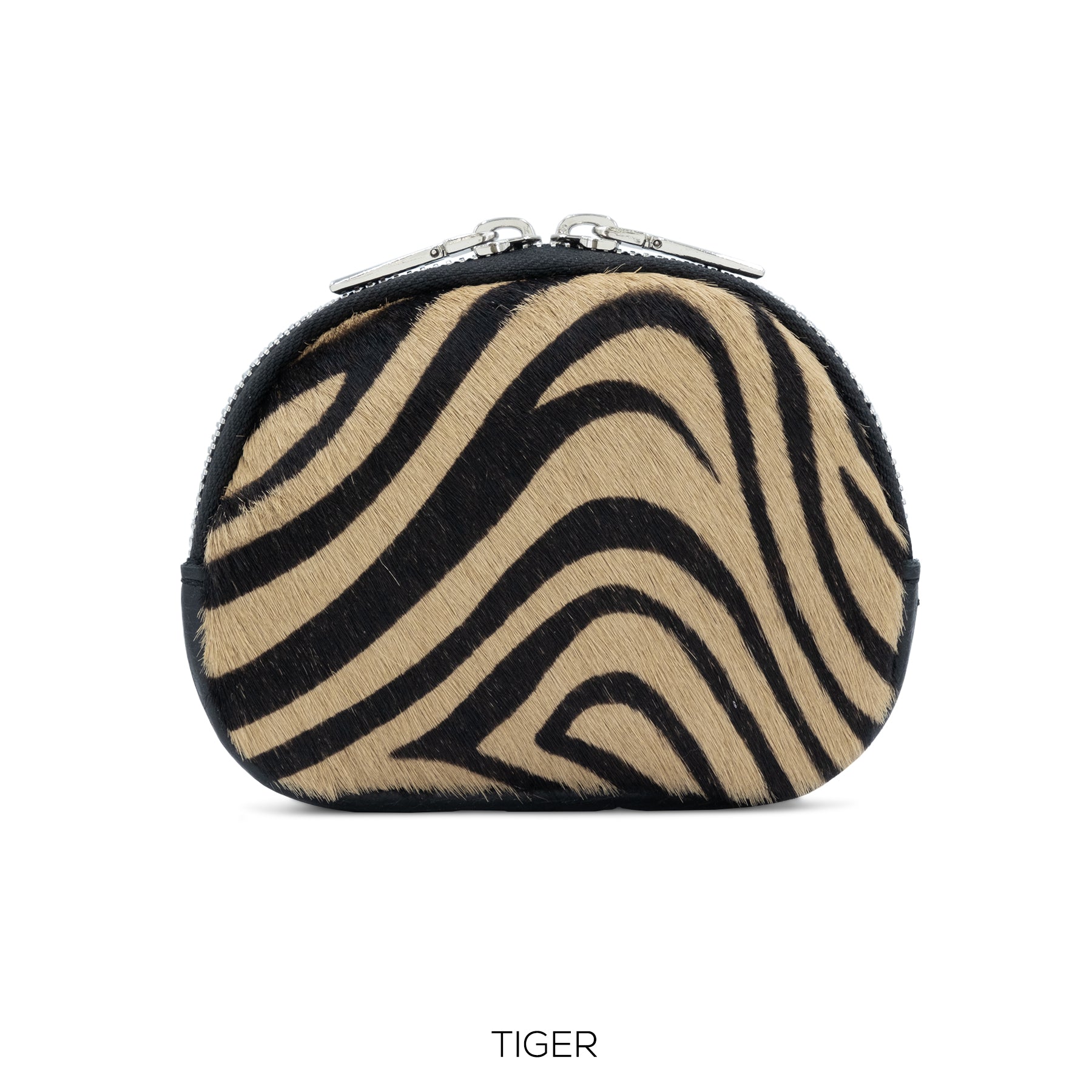 Tiger Print Leather Purse