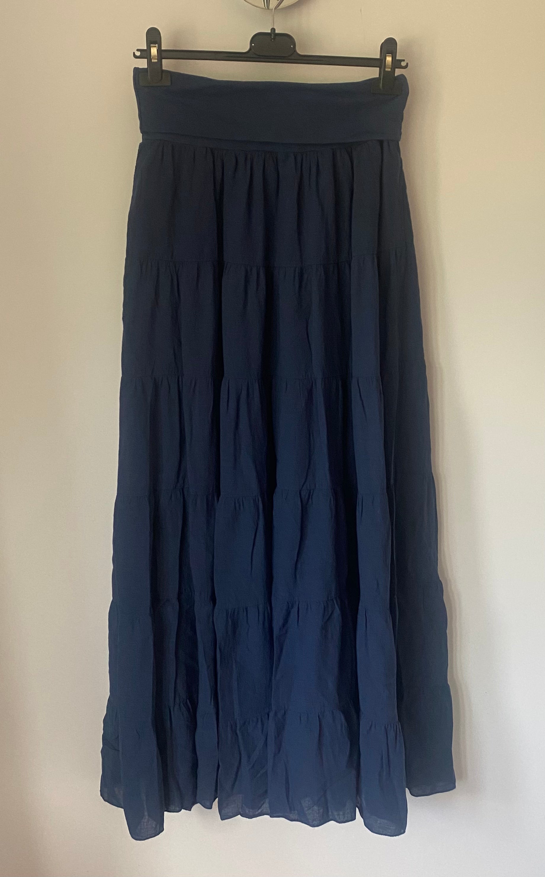 Cotton Tiered Maxi Skirt - 4 Colour Choices