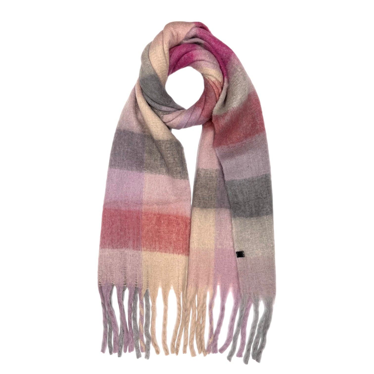 Pinks Checked Winter Scarf