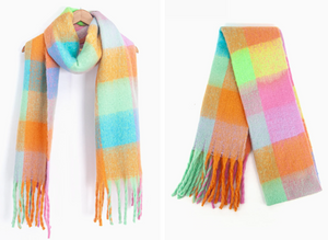 Multicolour Colourblock Winter Scarf