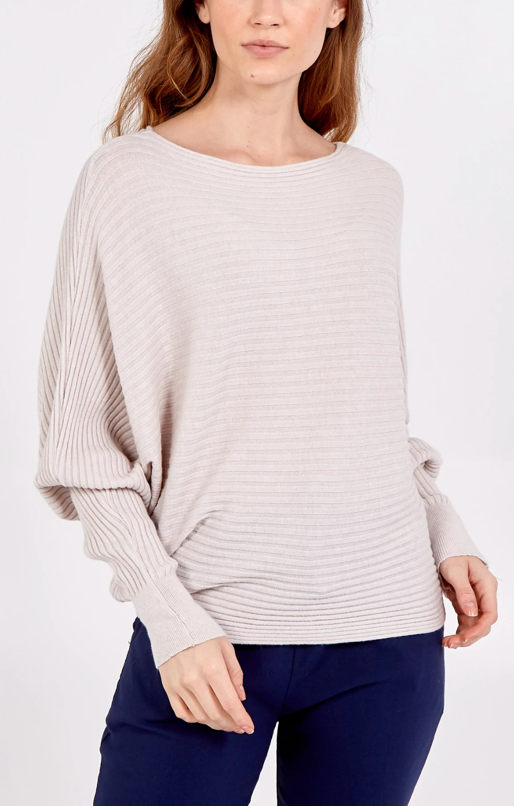 Ribbed Batwing Jumper